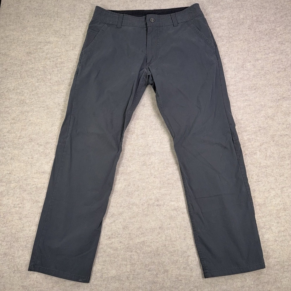 Kuhl Slax Pants Mens *34x28* Gray Klassik Fit Chino Outdoor Hiking Gorpcore Trek